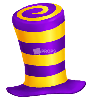 Purple & Gold Dr Seuss Hat